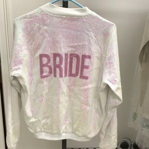 Hayley Paige BRIDE sequin bomber jacket Small